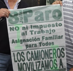 Camioneros paro