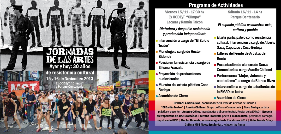 Flyer de las jornadas 2013